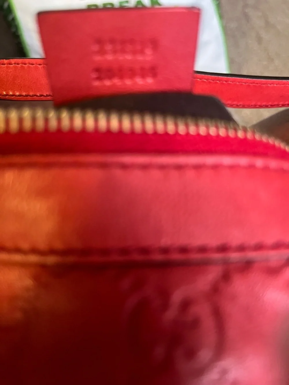 🌺Beautiful Authentic Gucci Guccissima Charmy  Hobo Red Leather Bag.